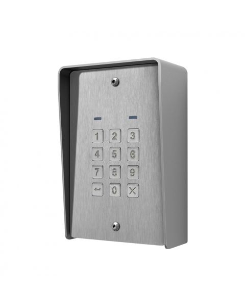 8901/S Surface stainless steel, low current 3 code/3 relay keypad with blue backlit buttons